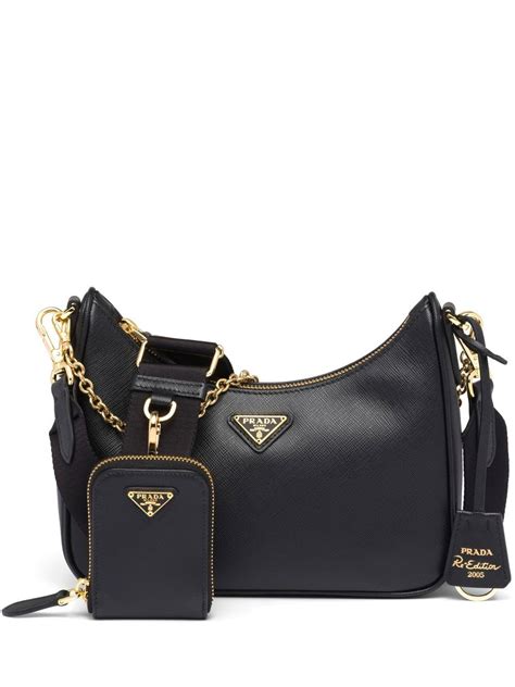 prada bag black chain|farfetch prada bags.